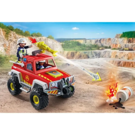 Playmobil Camión de Bomberos Action Heroes 71824 con Cabrestante y Cañón de Agua