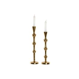 Candelabro Moderno DKD Home Decor Dorado 8 x 36 x 8 cm Set de 2 Candelabro Moderno DKD Home Decor Dorado 8 x 36 x 8 cm Set de 2