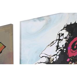 DKD Home Decor Cuadro Multicolor Lienzo MDF 70 x 50 x 1.8 cm (4 Unidades)