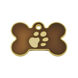 Placa identificativa para collar Imarc Bone Marrón Dorado Precio: 11.68999997. SKU: B1KEV4DWZJ