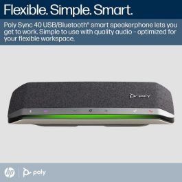 Poly Sync 40+ Microsoft Teams Certified Altavoz Portátil USB-A USB-C y Adaptador Bluetooth BT700