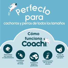 Coachi Pro Train & Treat Bag - Bolsa de Recompensas Grande para Adiestramiento y Paseo Perros Azul-Coral con Cierre Magnético y Bolsillo