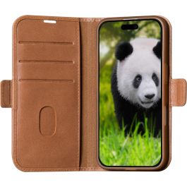 dbramante1928 COPENHAGEN Funda Folio para iPhone 16 de Cuero en Color Bronceado