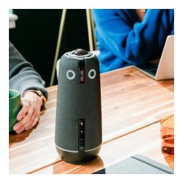 Owl Labs Meeting Owl 4+ - Cámara de videoconferencia inteligente 360° 4K, micrófono y altavoz, enfoque automático, certificada para Teams, color carbón