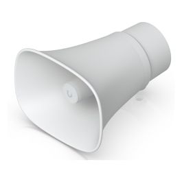 Ubiquiti (UI) UP-AI-Horn-Speaker-W Altavoz IP66 para Exterior de 1 vía, Alimentación PoE, 120 dB, Montaje en Pared, Blanco