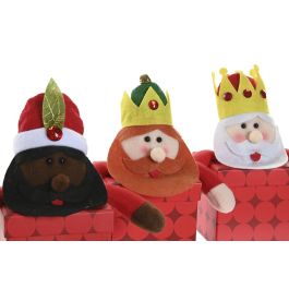 DKD Home Decor Caja Navidad Tradicional Reyes Magos Multicolor 11 x 21 x 21 cm (6 Unidades)