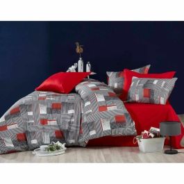 Juego de Cama 220x240 cm + 2 Fundas de Almohada 60x60 cm 100% Poliéster Microsatén Gris ASI8684282611585