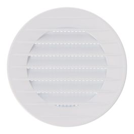 Rejilla ventilación redonda empotrable con mosquitera ø70mm abs blanca