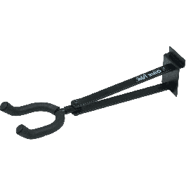 QUIKLOK Soporte de Pared para Guitarra, Doble Perfil, Largo 24,5 cm, Acero Negro, Carga Máx. 12,5 kg