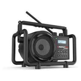 Perfectpro DABBOX Radio Portátil Baustellenradio Digital DAB+/FM 7W LCD Bluetooth Resistente IP54 Negro