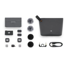 DJI Kit Micrófono Inalámbrico Mic 3 con 2 Transmisores (TX) y 1 Receptor (RX) Carga Rápida