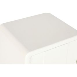 DKD Home Decor Mesita de Noche Moderna Blanca de MDF con 1 Puerta y 1 Estantería Desmontable 40x55x45 cm DKD Home Decor Mesita de Noche Moderna Blanca de MDF con 1 Puerta y 1 Estantería Desmontable 40x55x45 cm