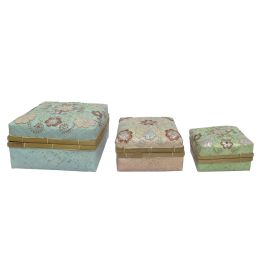 DKD Home Decor Cesta Balines de Bambú Multicolor, Set de 3 Cestas para Almacenamiento y Decoración, 29x29x22 cm Precio: 46.69000017. SKU: S3039253