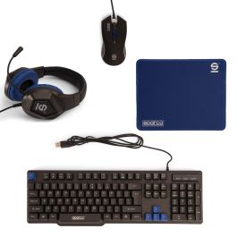 Pack Gaming Sparco SPGAMEKITESP Qwerty Español Pack Gaming Sparco SPGAMEKITESP Qwerty Español