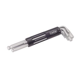 Ratio Juego de 8 Llaves Allen Hexagonales Acodadas con Punta de Bola | Set de Medidas Métricas de 2mm a 10mm