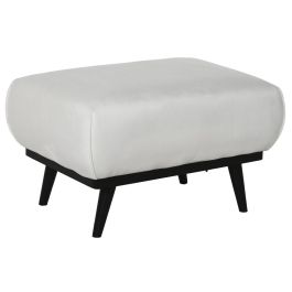 DKD Home Decor Descalzadora Asiento Banco Blanco y Negro de Poliéster Desmontable, 70x50x42 cm, con Altura de Asiento 42 cm