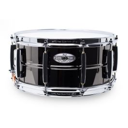 Pearl Caja Sensitone Heritage Alloy de Latón 14x6.5" 1mm Black Chrome para Batería Acústica