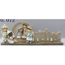 Nacimiento DKD Home Decor Dorado Blanco 4 x 10.5 x 25 cm (2 Unidades)