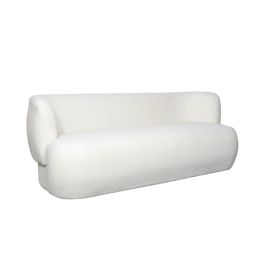 DKD Home Decor Sofá Moderno Poliéster Blanco 193x80x73 cm Altura Asiento 50 cm