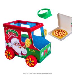 Cefa 00278 The Elf On The Shelf: Repartidor De Pizzas, Food Truck, Pizza y Accesorios - 11 piezas