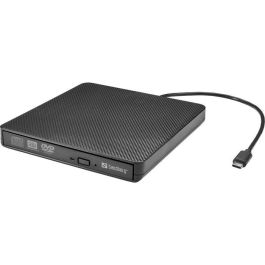 Sandberg Unidad de DVD externa USB-C y USB-A, Reproductor y grabador de CD/DVD para ordenador, alimentado por USB