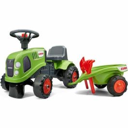 FALK - 212C - Tractor porta tractor Claas con remolque, pala y rastrillo Precio: 55.98999967. SKU: B1HGZTDC36