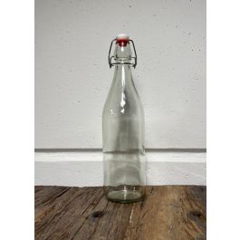 Botella de vidrio transparente 1L La Mediterranea - Inde (12 Unidades) Precio: 23.50000048. SKU: B18DKYN52E