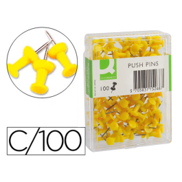 Q-connect Señalizador de planos amarillo metal y plástico caja de 100 unidades Precio: 2.59000016. SKU: B1C6VKXKMG