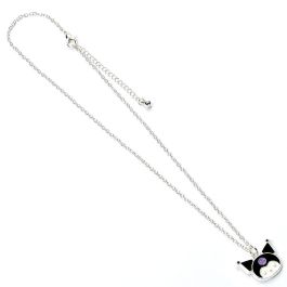 THE CARAT SHOP Colgante Kuromi Hello Kitty, Collar Metal Dorado con Esmalte Perlado, Cadena 40cm+5cm Extensor