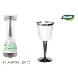 Algon Set de 3 Copas de Vino Pie-Boca Plata 250 ml (12 Unidades) Precio: 11.79000042. SKU: B17EQJVTET