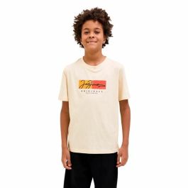 Camiseta de Manga Corta Infantil Jack & Jones Jorfrederiksberg Beige