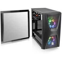 Thermaltake C34 TG ARGB - Torre PC Midi-Tower Negra para ATX, micro ATX, Mini-ITX con ventana lateral y ARGB