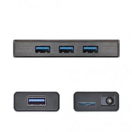 j5create JUH340 Mini Hub USB 3.0 4 Puertos Negro Aluminio 5Gbps