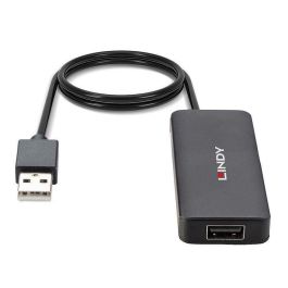 Lindy Concentrador USB 2.0 de 4 Puertos para PC USB Tipo A, 480Mbps, Retrocompatible USB 1.1/1.0, Plug & Play, Alimentación por Bus/DC