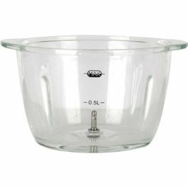 Continental Edison CEMH01 Mini Picador Eléctrico 350W, Jarra de Vidrio 1.2L, Cuchillas Acero Inoxidable, Negro, Pica Hielo