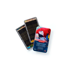 Derwent Lápices de Colores Chromaflow Caja Metálica 24 Unidades Colores Surtidos