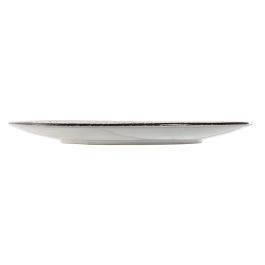 DKD Home Decor Plato Básico de Gres Blanco 28x2.5x28 cm (6 Unidades)