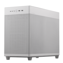 ASUS Prime AP201 MicroATX Mini Torre Blanco - Compatible con ATX, Ventiladores 120mm/140mm, Gestión de Cables