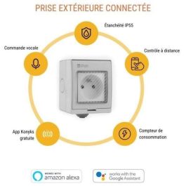 Konyks Pluviose FR Enchufe Exterior WiFi Blanco