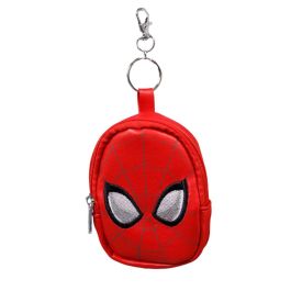 Marvel Llavero Mini Mochila Spiderman 3D con Cremallera y Gancho de Langosta para Llaves