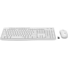 Logitech MK295 Teclado y Ratón Inalámbricos Blanco Apagado Receptor Unifying Francés