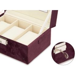 Caja Relojero 3 Huecos con Llave Burdeos Giftdecor 16x8.5x11 cm (6 Unidades) Caja Relojero 3 Huecos con Llave Burdeos Giftdecor 16x8.5x11 cm (6 Unidades)