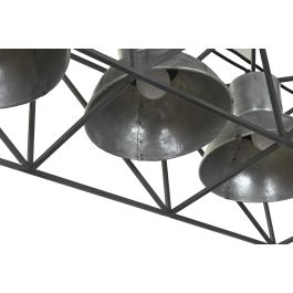 DKD Home Decor Lámpara Techo Metal Gris Negro 24 x 24 x 115 cm