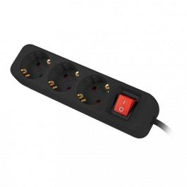 Lanberg PS1-03F-0150-BK base múltiple 1,5 m 3 salidas AC Interior Negro