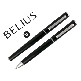 Belius Juego Bolígrafo y Roller Norwich Cuerpo Negro Mate y Detalles Cromados Satinados en Caja Regalo Precio: 7.99000026. SKU: B13256BX5X