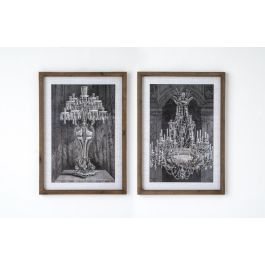 Cuadro Neoclasico DKD Home Decor Negro Blanco 2 x 70 x 50 cm (2 Unidades)