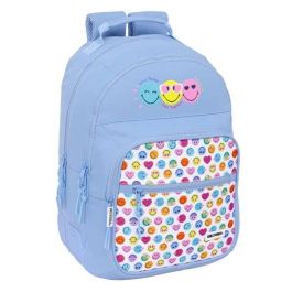 Safta Mochila Doble con Cantoneras Adaptable a Carro Reciclada Smiley World Joyful 420x320x150 mm