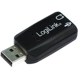 Logilink Adaptador USB Audio 5.1 con Plug and Play, Simulación Sonido Envolvente, Negro