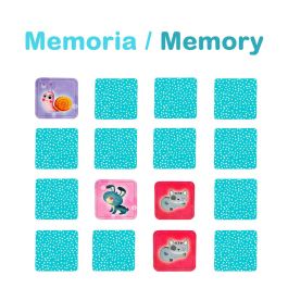 Lisciani Giochi CAROTINA BABY Juego 4 en 1: Truco, Lógica, Memo y Puzzle, 25 piezas para niños y niñas a partir de 12 meses