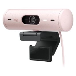 Logitech Webcam Brio 500 Rosa Full HD 1080p 4MP 90° con Clip de Montaje Universal USB-C Plug and Play Rightlight 4 HDR